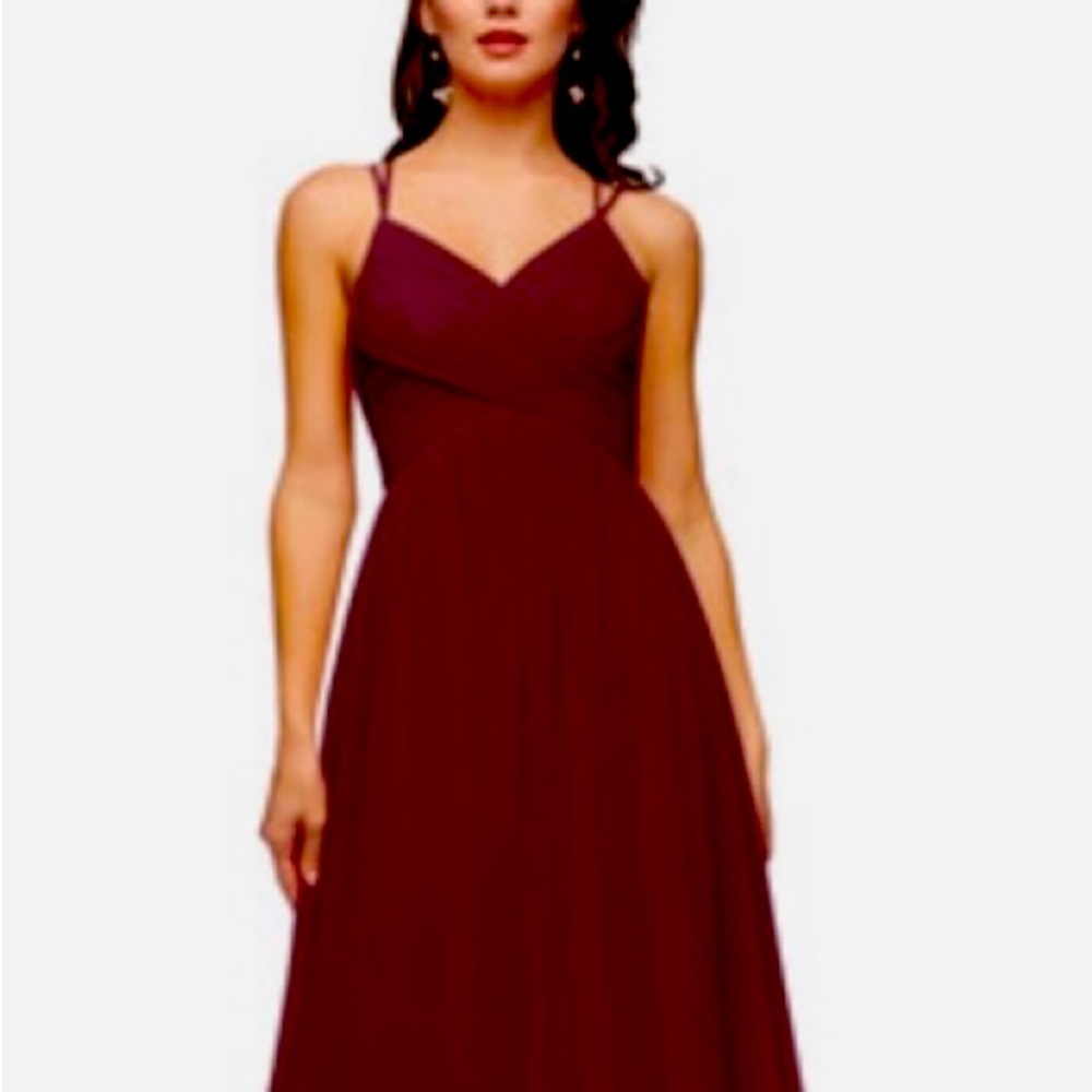 Azazie Nirene Cabernet dress